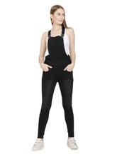 Load image into Gallery viewer, Women's Denim Dungaree - Black