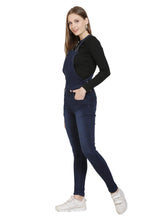 Load image into Gallery viewer, Women's Denim Dungaree - Dark Blue