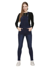 Load image into Gallery viewer, Women&#39;s Denim Dungaree - Dark Blue