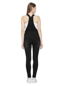 Women's Denim Dungaree - Black