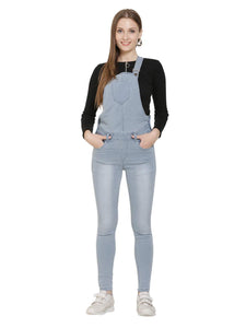 Women's Denim Dungaree - Grey