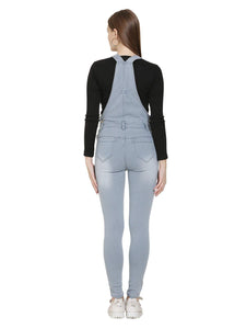 Women's Denim Dungaree - Grey