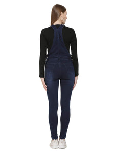 Women's Denim Dungaree - Dark Blue